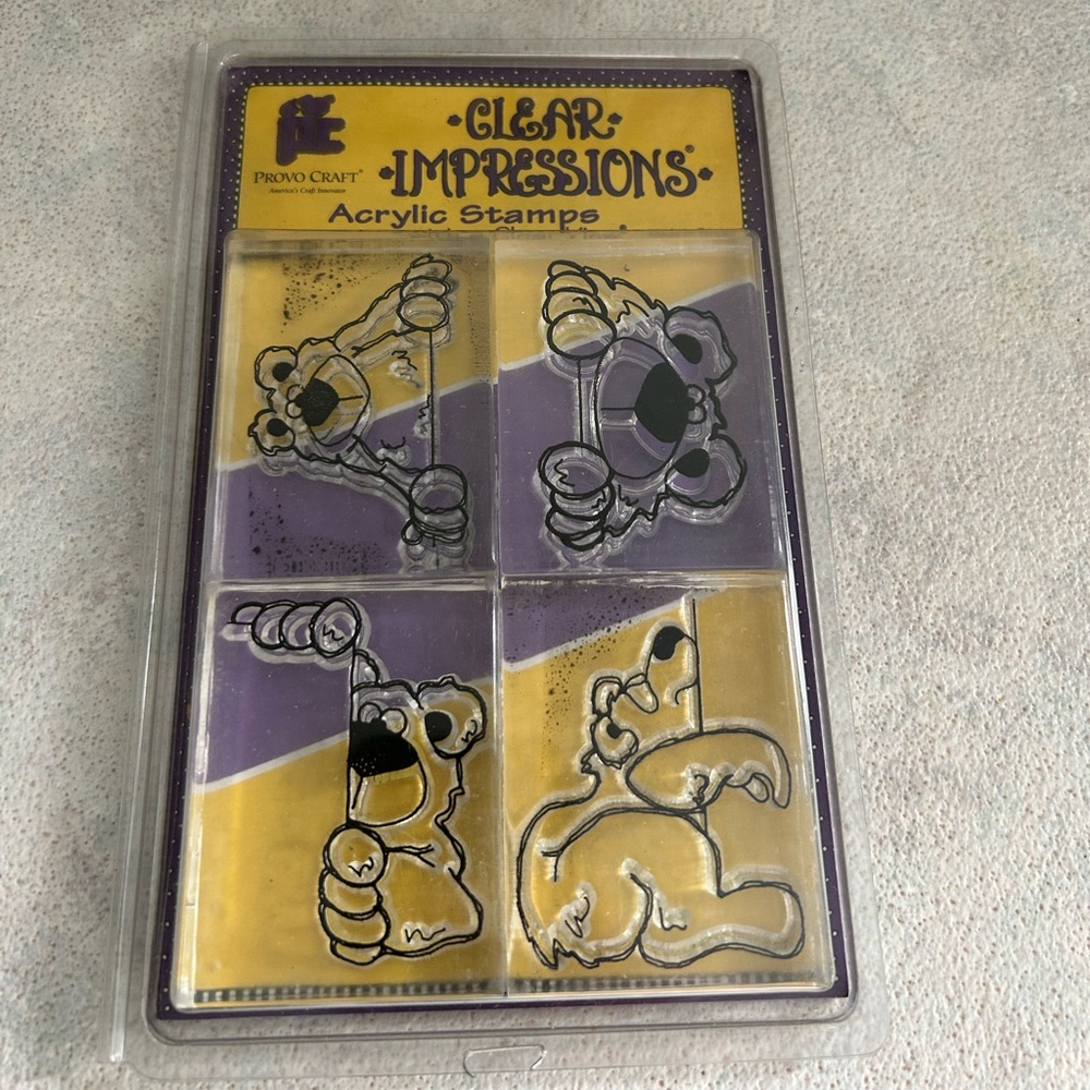 Provo Craft Clear Impressions Clear Acrylic Stamp Set